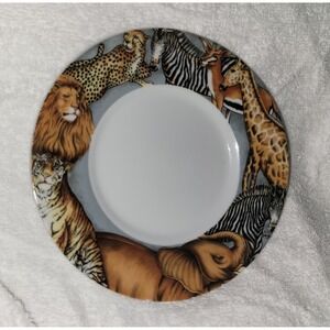 Sakura La Menagerie Salad Plates: John Zak Safari Design, Set of 4